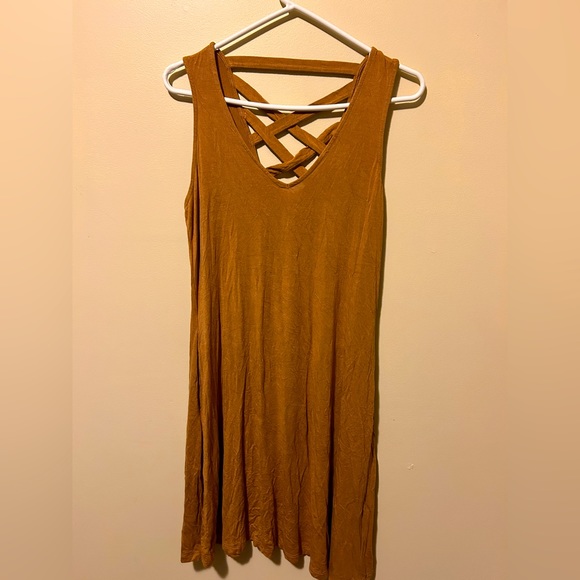 Dark Mustard colored dress - Picture 1 of 3